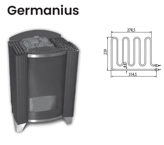 Нагревательный элемент ТЭН для электрической печи EOS Germanius