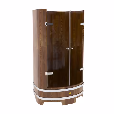 Душевая кабина BentWood лиственница морёная сращенные ламели 950х1200х2000 мм