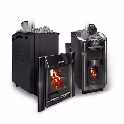 Дровяная печь Ермак Люкс Black 30