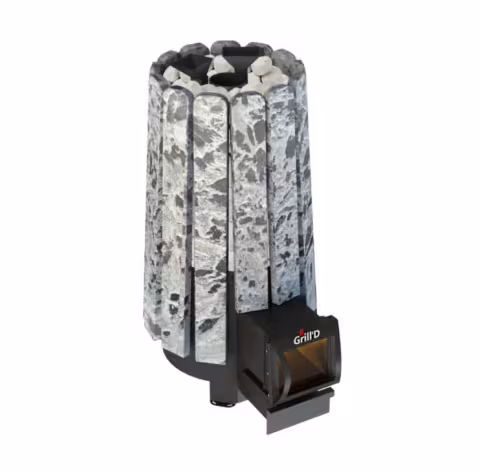 Дровяная банная печь ГриллД Cometa Vega 180 Long Stone (Серпентинит)