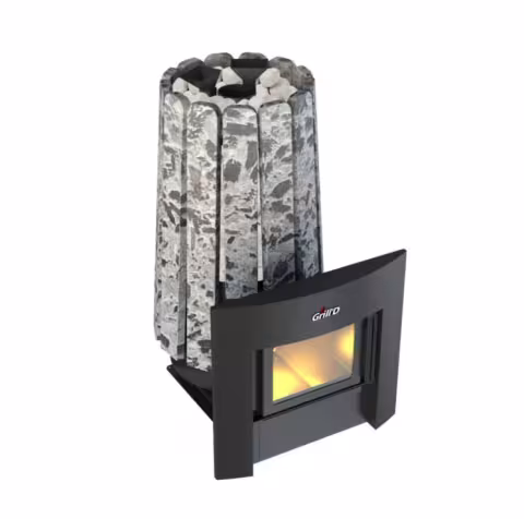Дровяная банная печь ГриллД Cometa Vega 180 Window Stone (Серпентинит)