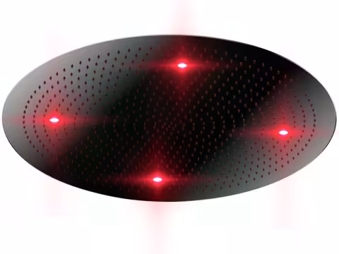 Верхний душ Otler Ruby RD82 круг Ø82см, подсветка красный