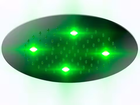 Верхний душ Otler Emerald ED32 круг Ø32см, подсветка зеленый