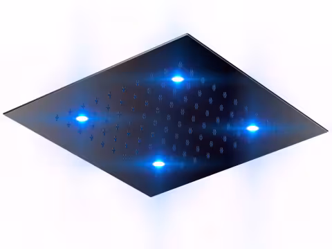 Верхний душ Otler Sapphire SA32 квадрат 32х32см, подсветка синий