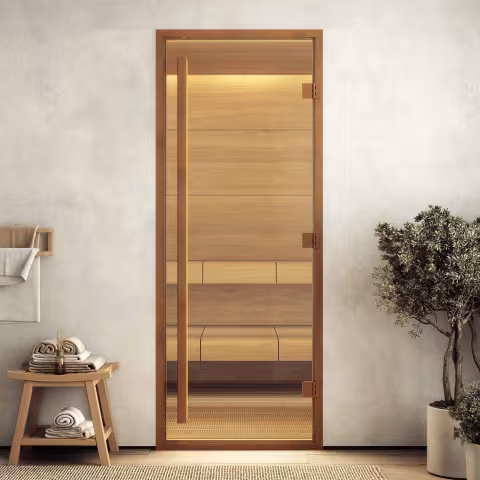 Дверь для хамам Doorwood АРТ Wood 13 Бронза Матовая 800х2000 мм