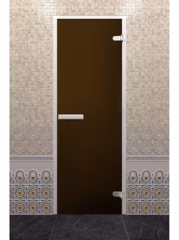 Дверь для хамам Doorwood "Хамам Лайт" стекло сатин матовый, 700х1900 мм