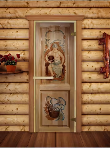 Дверь для бани и сауны Doorwood Русская баня-02