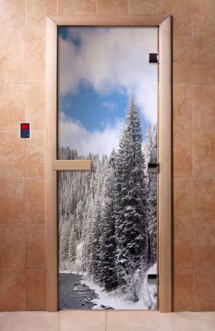 Дверь для бани и сауны Doorwood с фотопечатью A095 700х1900 мм