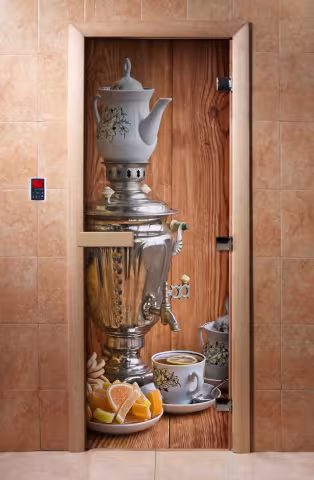 Дверь для бани и сауны Doorwood с фотопечатью A074 700х1900 мм