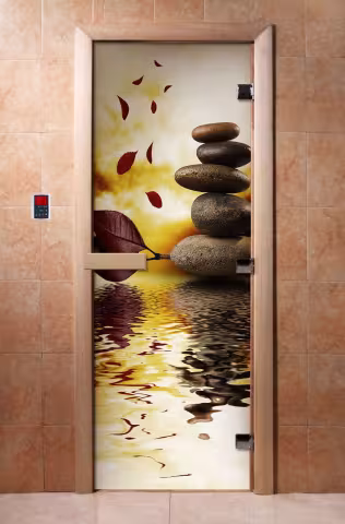 Дверь для бани и сауны Doorwood с фотопечатью A056 800х2000 мм