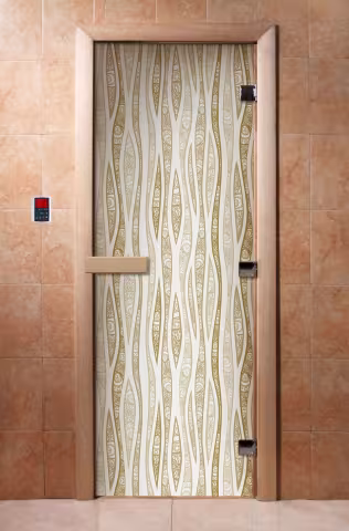 Дверь для бани и сауны Doorwood с фотопечатью A055 800х2000 мм