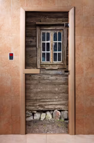 Дверь для бани и сауны Doorwood с фотопечатью A042 700х1900 мм