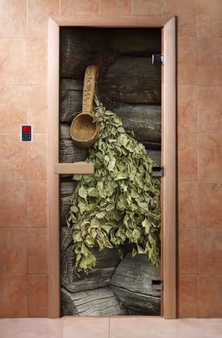 Дверь для бани и сауны Doorwood с фотопечатью A003 700х1900 мм