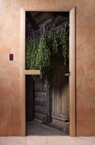 Дверь для бани и сауны Doorwood с фотопечатью A002 700х1900 мм