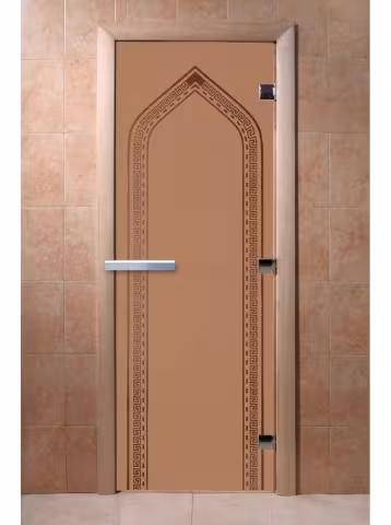Дверь для бани и сауны Doorwood "Арка бронза матовая" 700х1800 мм