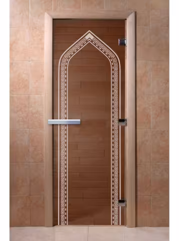 Дверь для бани и сауны Doorwood "Арка бронза" 800х2100 мм