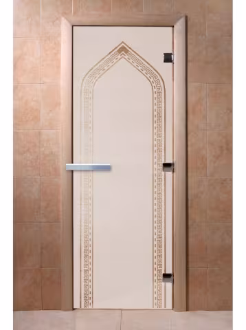 Дверь для бани и сауны Doorwood "Арка сатин" 700х1900 мм