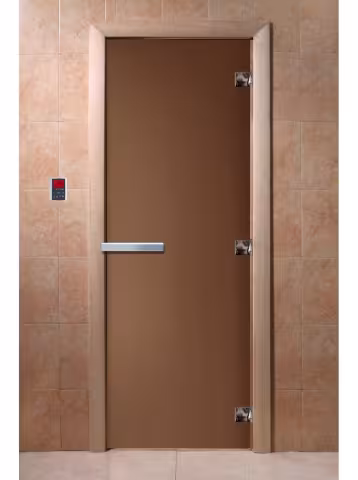 Дверь для бани и сауны Doorwood "Бронза матовая" 700х1800 мм