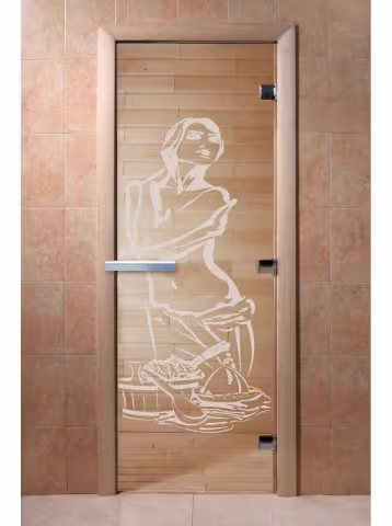 Дверь для бани и сауны Doorwood "Искушение прозрачная" 700х1900 мм