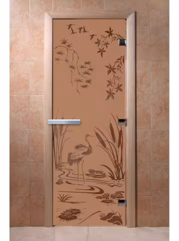 Дверь для бани и сауны Doorwood "Камышовый рай бронза матовая" 800х1800 мм