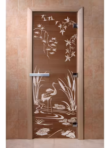 Дверь для бани и сауны Doorwood "Камышовый рай бронза" 900х2100 мм
