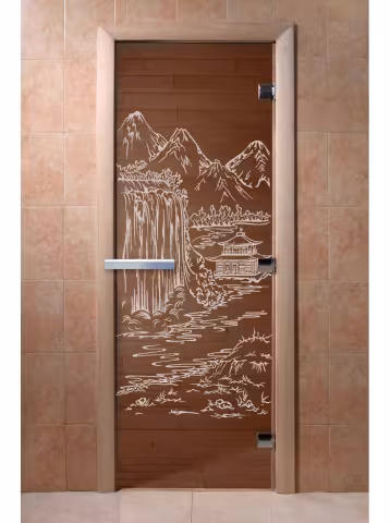 Дверь для бани и сауны Doorwood "Китай бронза" 600х1900 мм