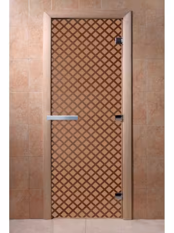 Дверь для бани и сауны Doorwood "Мираж бронза матовая" 800х2000 мм