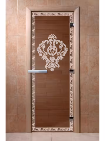 Дверь для бани и сауны Doorwood "Версаче бронза" 600х2000 мм
