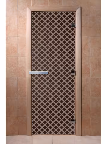 Дверь для бани и сауны Doorwood "Мираж черный жемчуг" 700х1900 мм