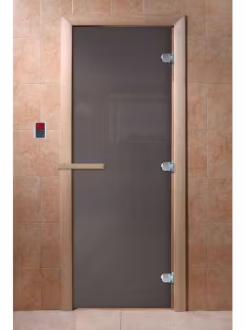 Дверь для бани и сауны Doorwood "Сумерки" Графит 700х1900 мм