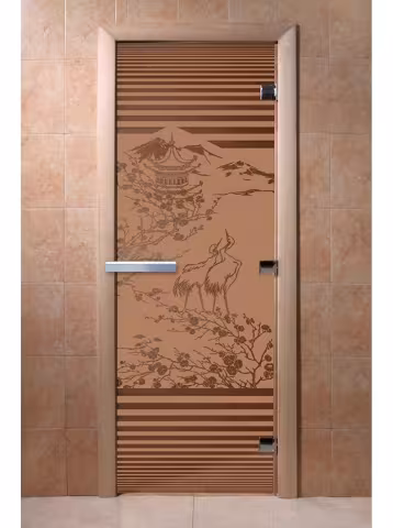 Дверь для бани и сауны Doorwood "Япония бронза матовая" 800х2100 мм