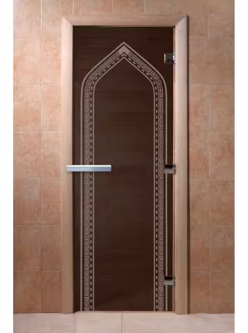 Дверь для бани и сауны Doorwood "Арка графит" 700х1900 мм