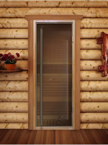 Дверь для бани и сауны Doorwood Престиж Flash Royal Бронза 800х2000 мм