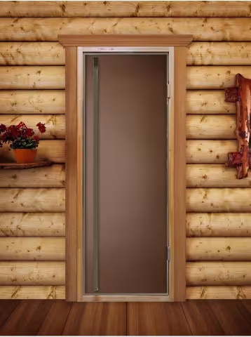 Дверь для бани и сауны Doorwood Престиж Flash Royal Бронза Матовая 700х1900 мм
