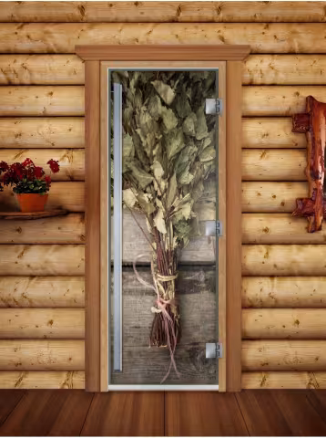 Дверь для бани и сауны Doorwood Престиж Фотопечать А011 800х2000 мм