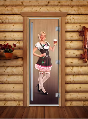 Дверь для бани и сауны Doorwood Престиж Фотопечать А016 700х1900 мм
