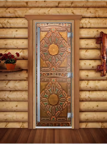 Дверь для бани и сауны Doorwood Престиж Фотопечать А022 700х1900 мм