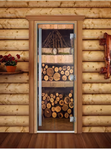 Дверь для бани и сауны Doorwood Престиж Фотопечать А024 700х1900 мм