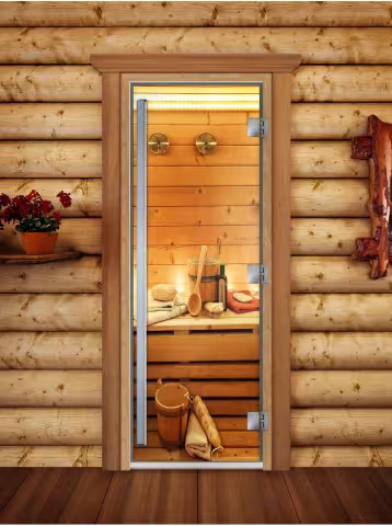 Дверь для бани и сауны Doorwood Престиж Фотопечать А033 800х2000 мм