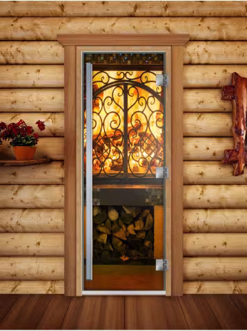 Дверь для бани и сауны Doorwood Престиж Фотопечать А041 700х1900 мм