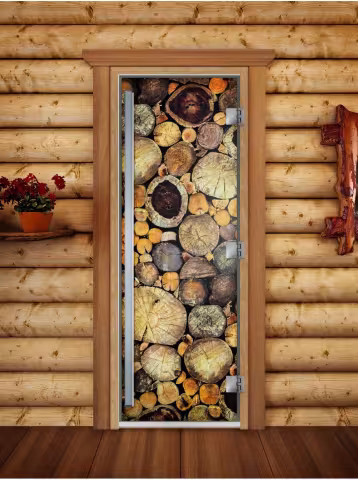 Дверь для бани и сауны Doorwood Престиж Фотопечать А047 700х1900 мм
