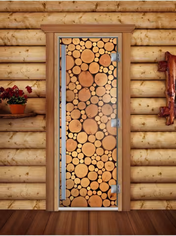 Дверь для бани и сауны Doorwood Престиж Фотопечать А048 800х2000 мм