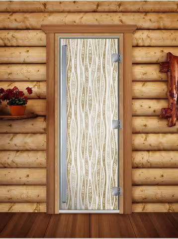 Дверь для бани и сауны Doorwood Престиж Фотопечать А055 800х2000 мм