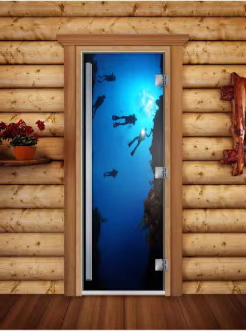 Дверь для бани и сауны Doorwood Престиж Фотопечать А069 800х2000 мм