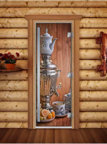 Дверь для бани и сауны Doorwood Престиж Фотопечать А074 700х1900 мм