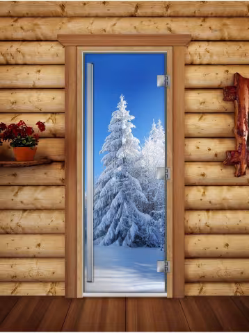 Дверь для бани и сауны Doorwood Престиж Фотопечать А079 800х2000 мм