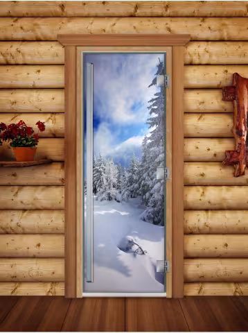 Дверь для бани и сауны Doorwood Престиж Фотопечать А081 700х1900 мм