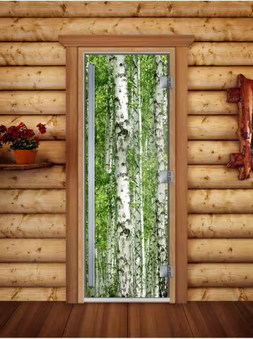 Дверь для бани и сауны Doorwood Престиж Фотопечать А084 800х2000 мм