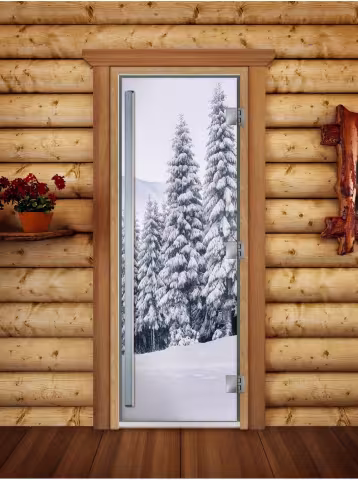 Дверь для бани и сауны Doorwood Престиж Фотопечать А091 800х2000 мм