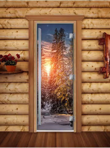 Дверь для бани и сауны Doorwood Престиж Фотопечать А093 800х2000 мм